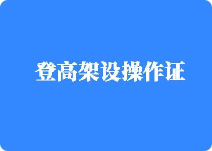 想要操你的逼登高架设操作证